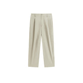 Men's Solid Embroidered Straight-Leg Pants